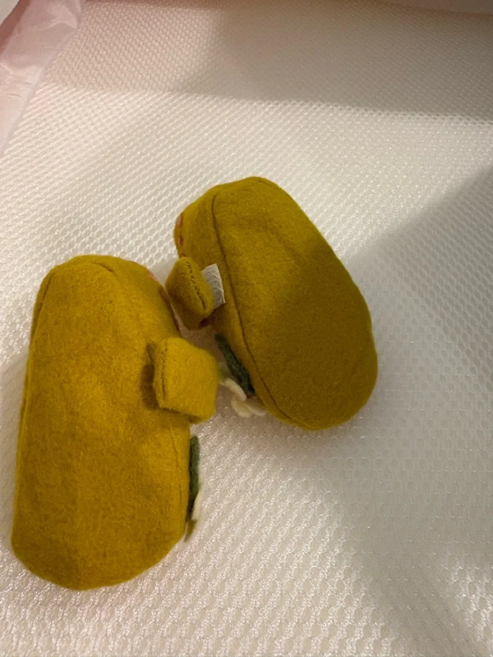 Kids' Mustard Wool Mary Jane Shoes - Picture 3 of 3